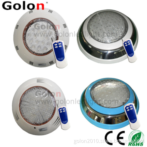 24W Wall Mounted RGB LED Swimming Pool Light with Remote Controller, Single Color